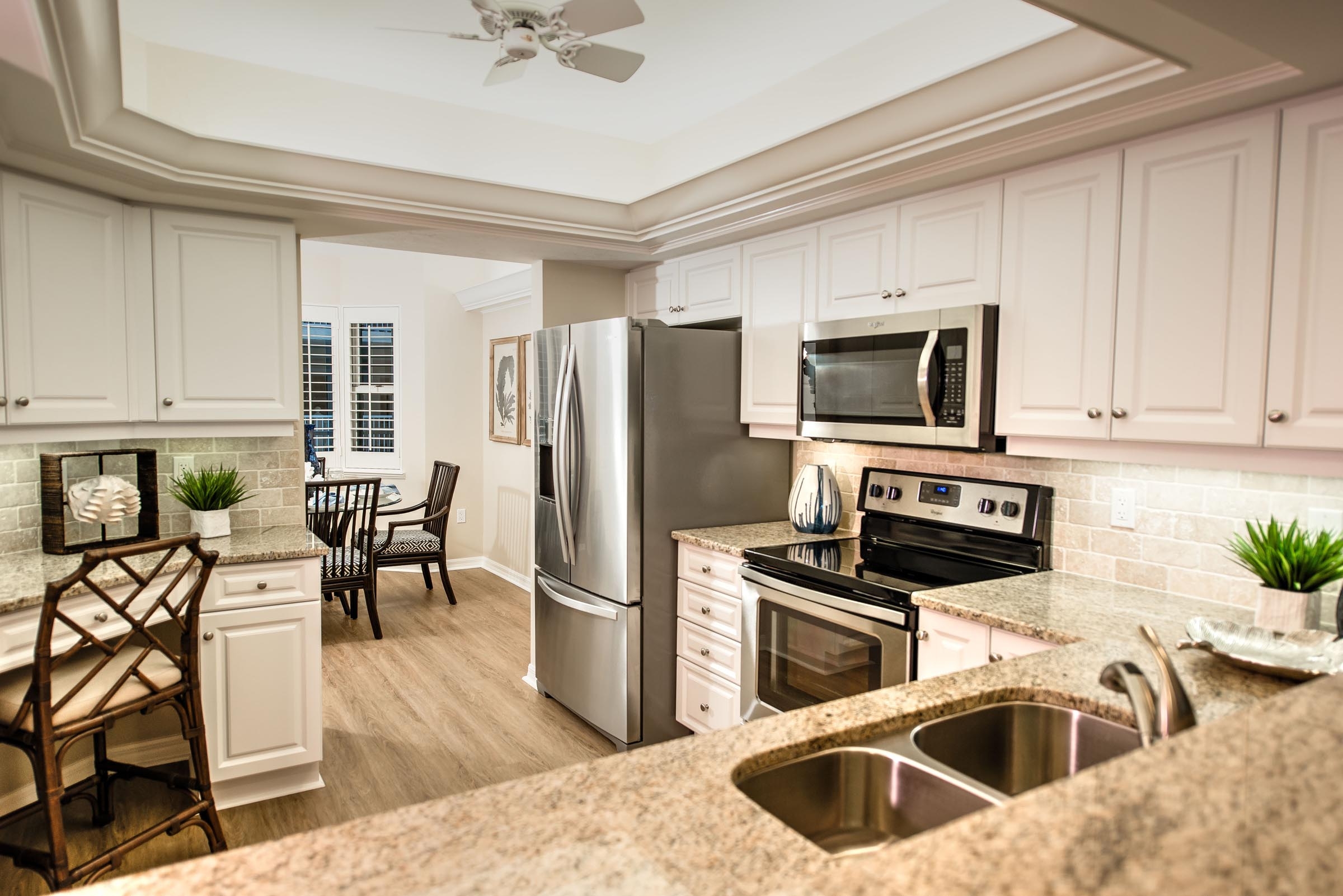 The kitchen at Lakewood Model Home at Shell Point Retirement Community
