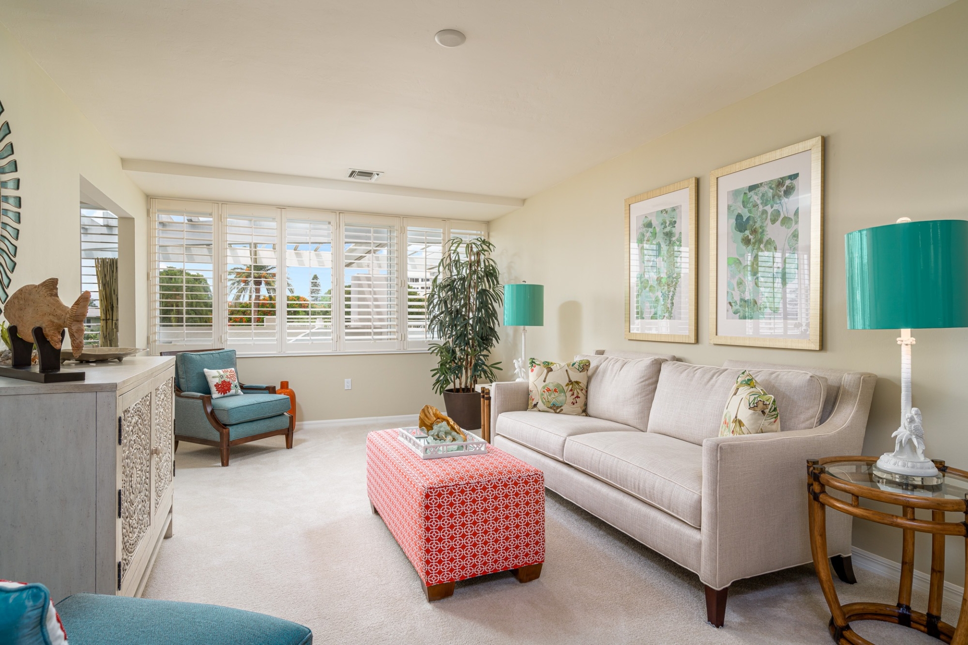 The living room in the Junonia Model Home at Shell Point Retirement Community The living room in the Junonia Model Home at Shell Point Retirement Community