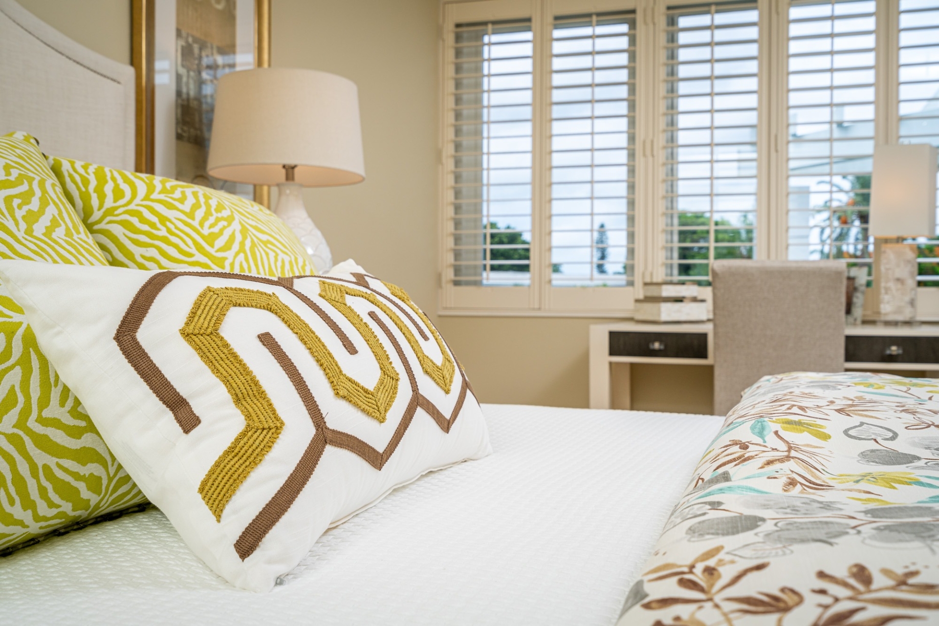 The master bedroom at the Junonia Model Home at Shell Point Retirement Community The master bedroom at the Junonia Model Home at Shell Point Retirement Community