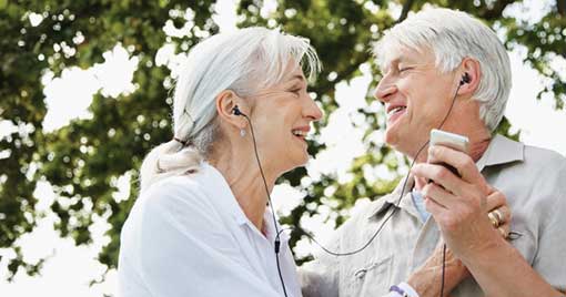 Seniors enjoying music