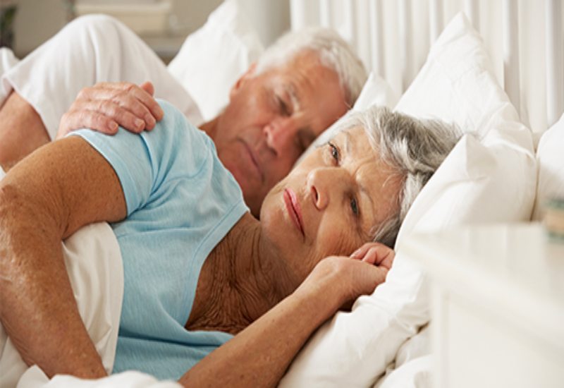 Elderly couple taking rest in sleep