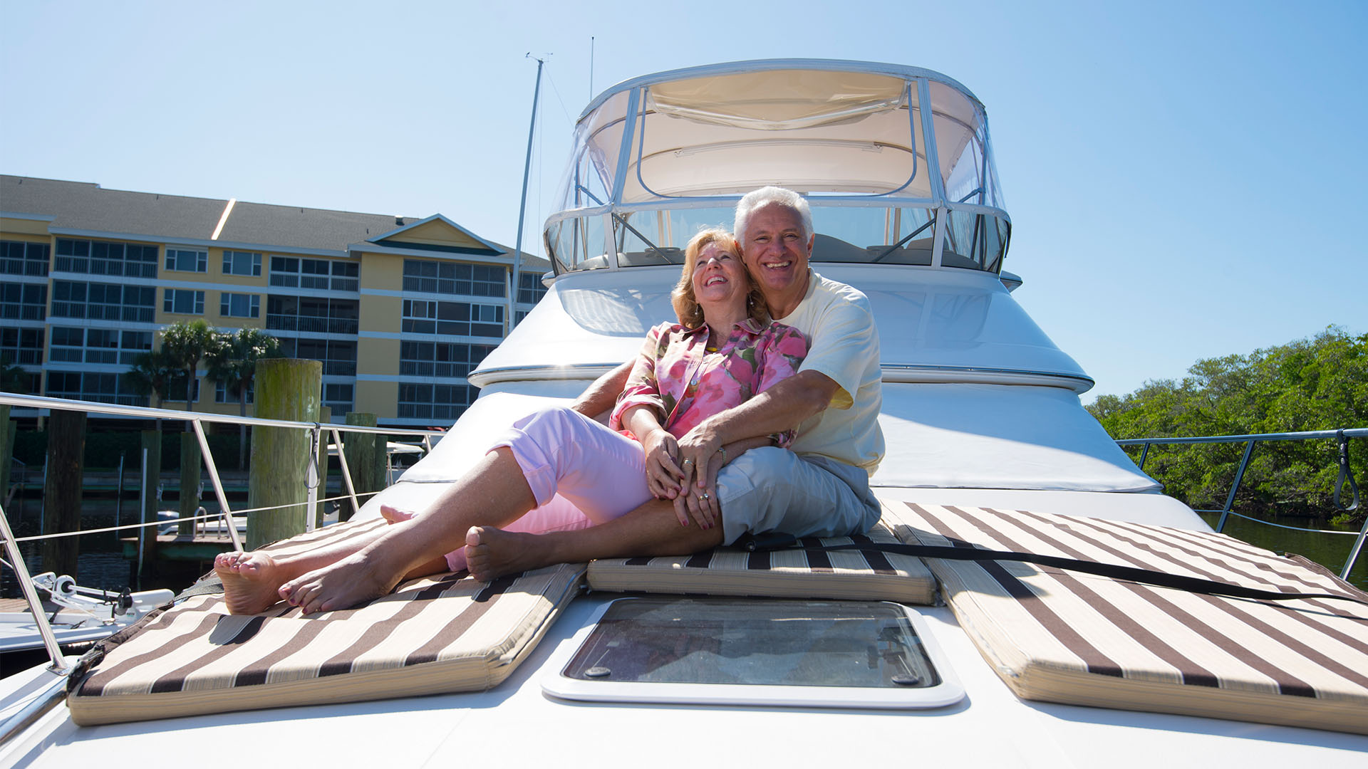 The Couple on a boat in Shell Point at Myers, FL