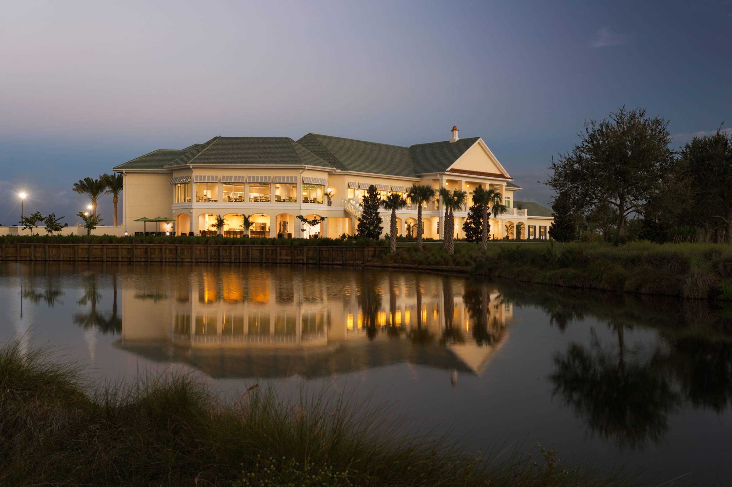 The Club with reflection in the water