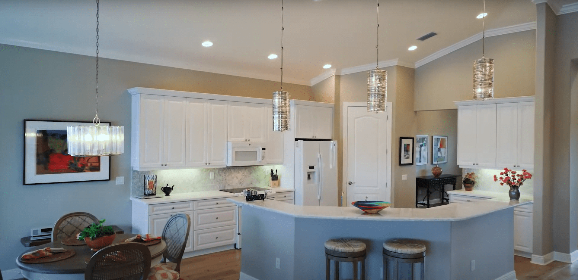The kitchen in the Boca Grande model home at Shell Point Retirement Community