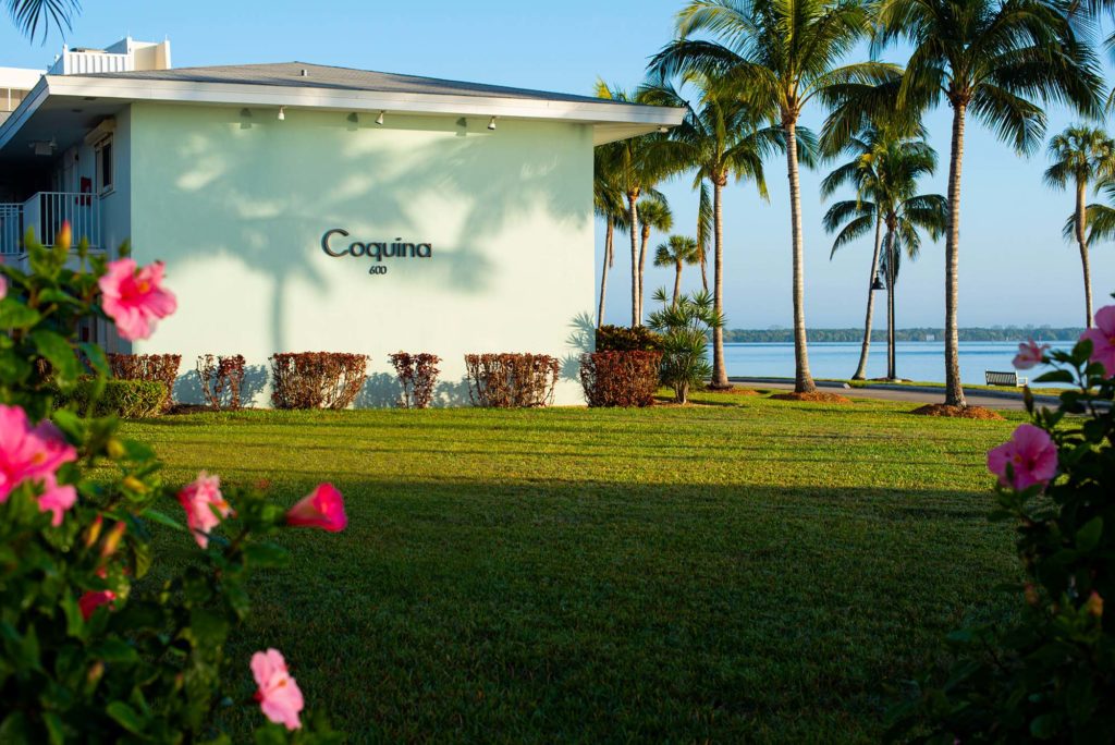 Each of nine Garden buildings features a professionally landscaped central open-air courtyard that allows residents to enjoy gentle breezes through their patios and front screen doors.