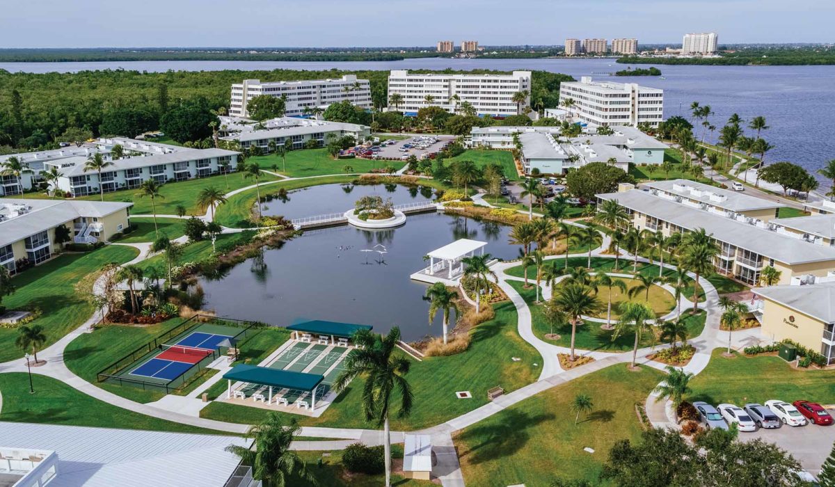 Aerial View of Serenity Cove on the Island