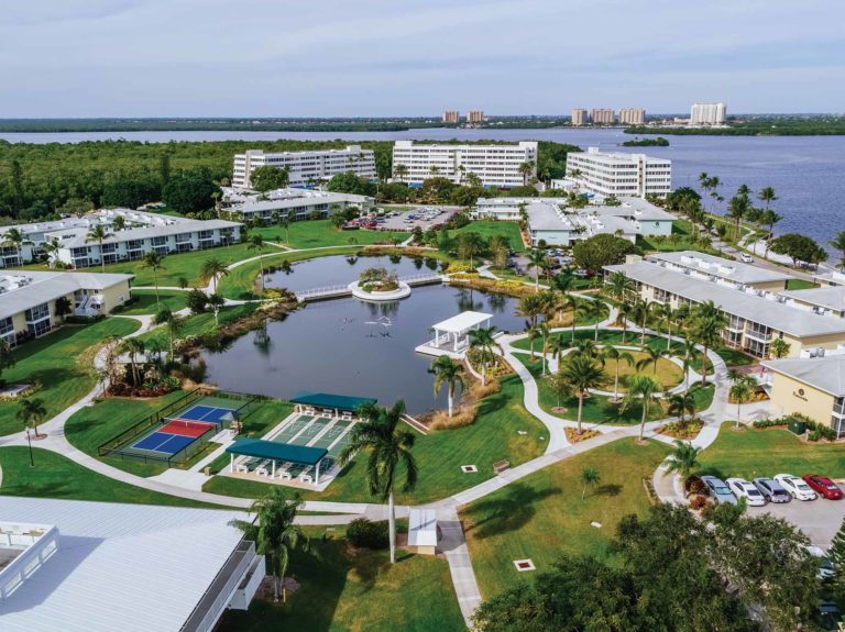Aerial View of Serenity Cove on the Island