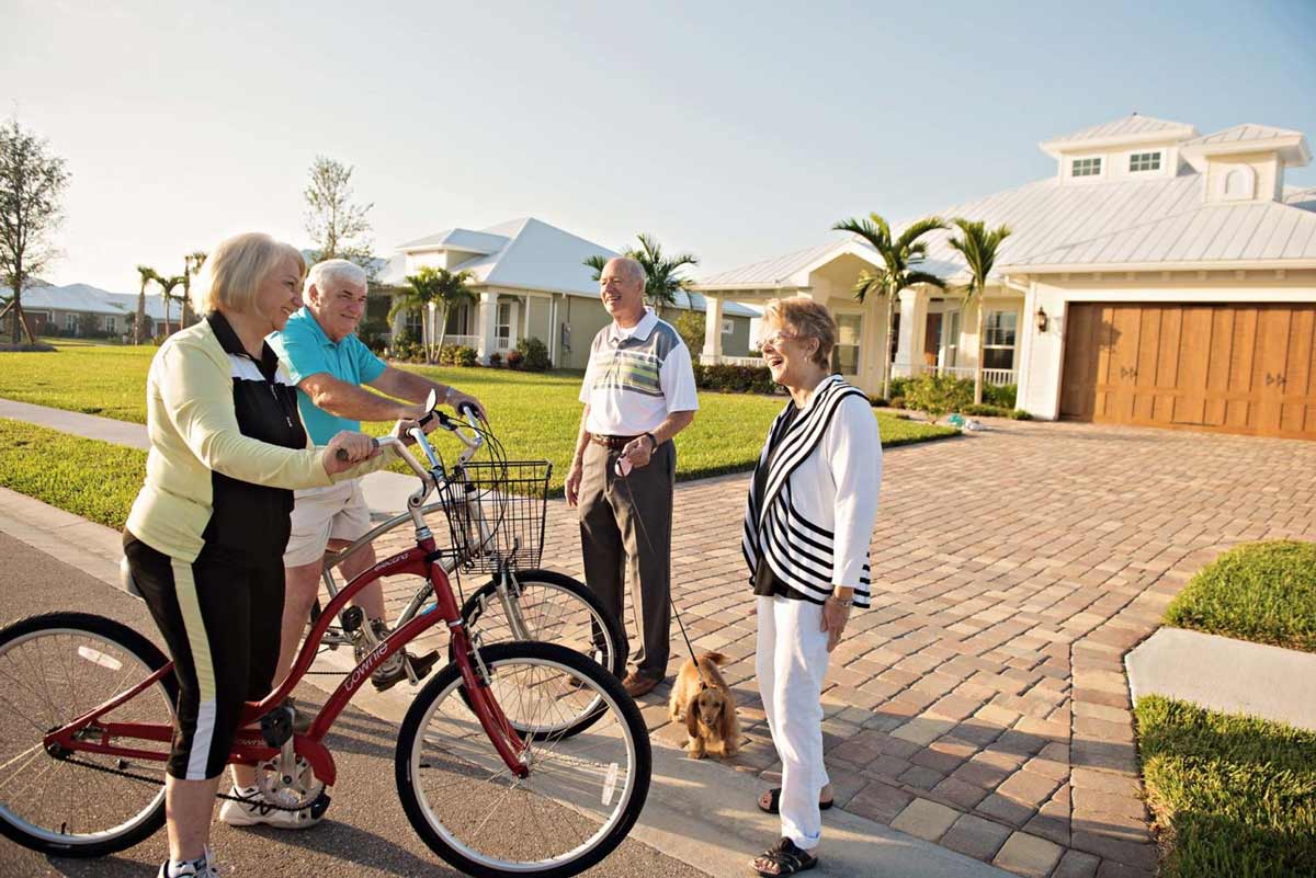 A photo of residents enjoying an active lifestyle in The Estuary