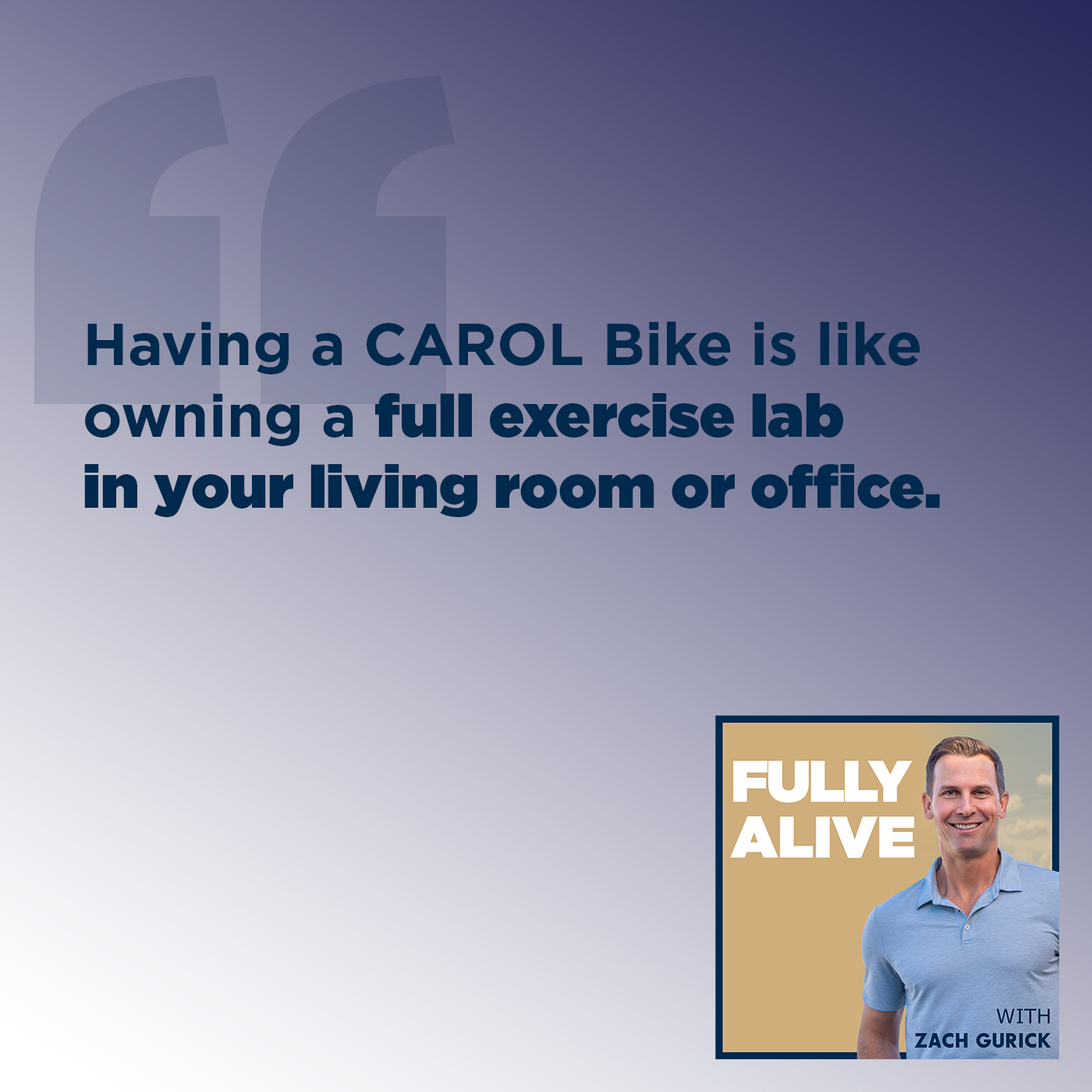 Fully Alive: Unlocking the secrets to your healthier, happier, longer life - Zach Gurick | Ulrich Dempfle | CAROL Bike