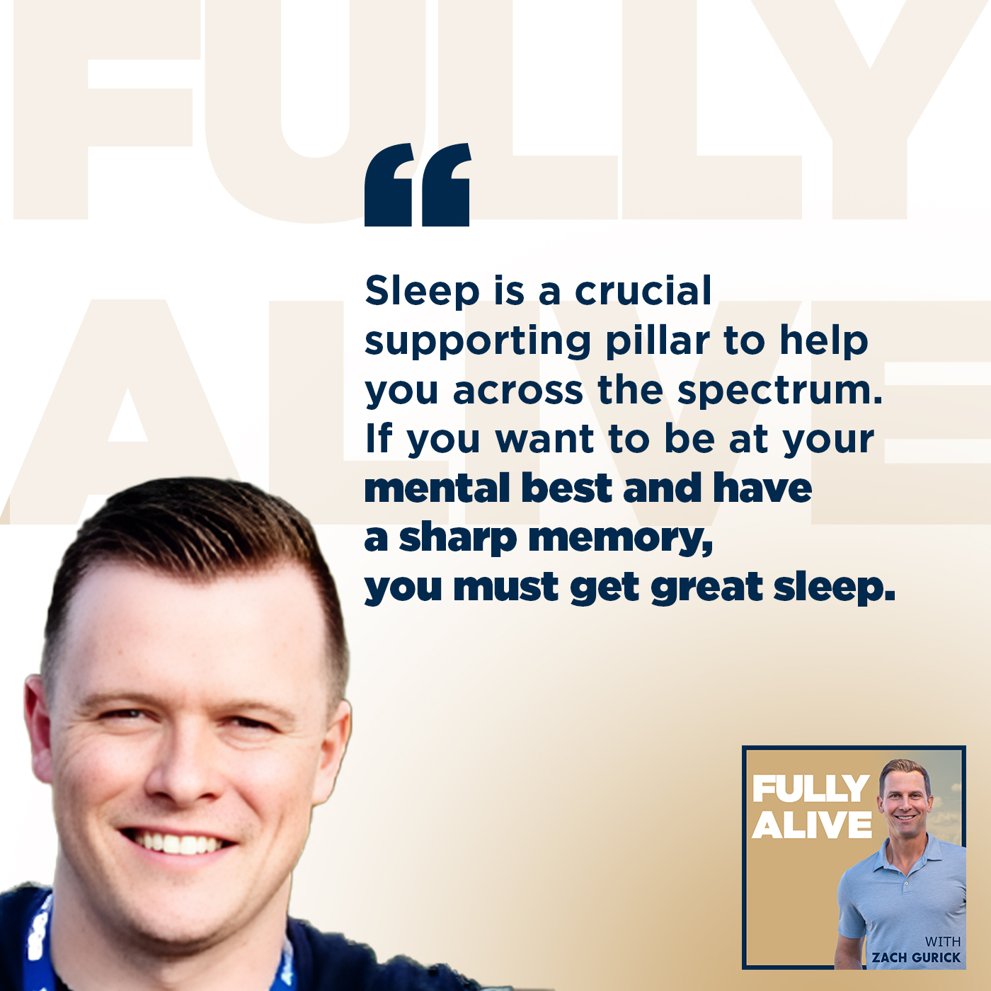 Fully Alive: Unlocking the secrets to your healthier, happier, longer life - Zach Gurick | Michael Byrne | Better Sleep