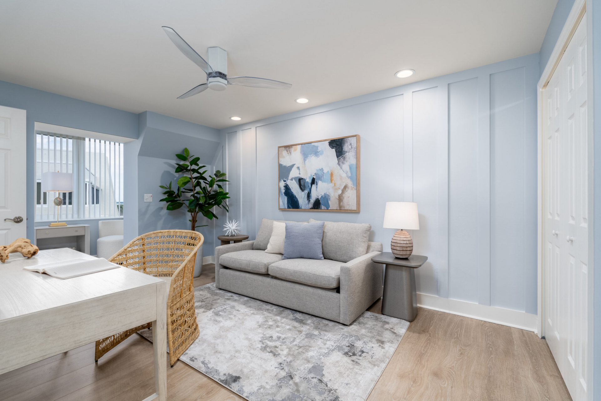 The den at the Junonia Model Home at Shell Point Retirement Community