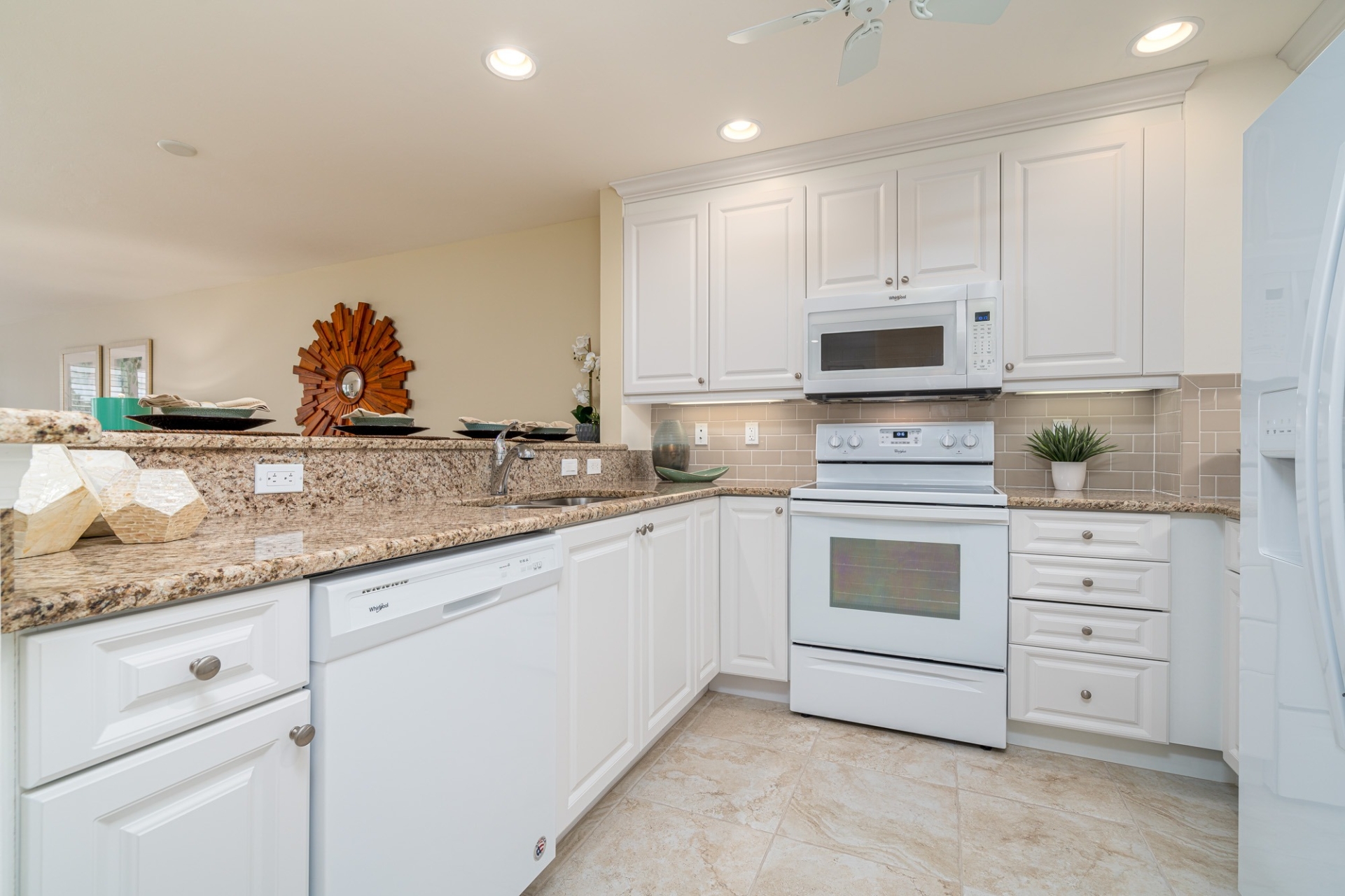 The kitchen at the Junonia Model Home at Shell Point Retirement Community