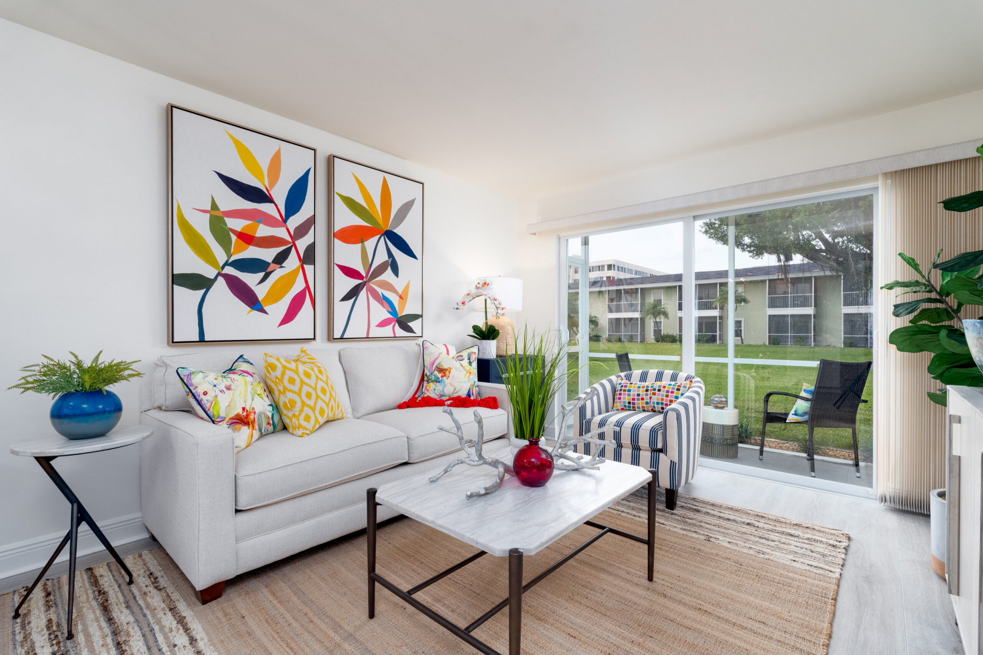 The dining room at the Junonia Model Home at Shell Point Retirement Community