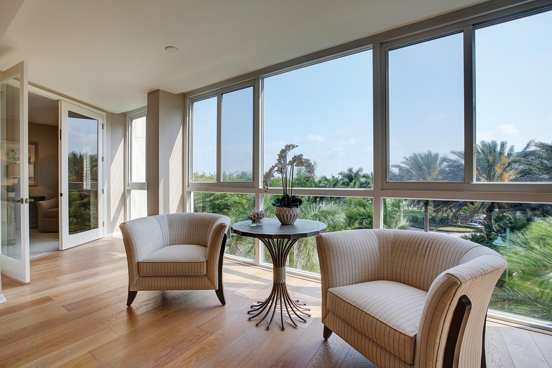 The sitting area at the Oakmont Model Home at Shell Point Retirement Community