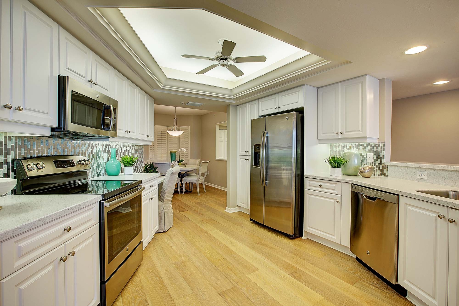 The kitchen at the Oakmont Model Home at Shell Point Retirement Community