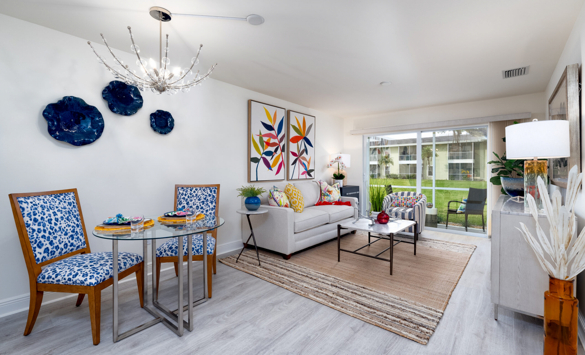 The den at the Junonia Model Home at Shell Point Retirement Community