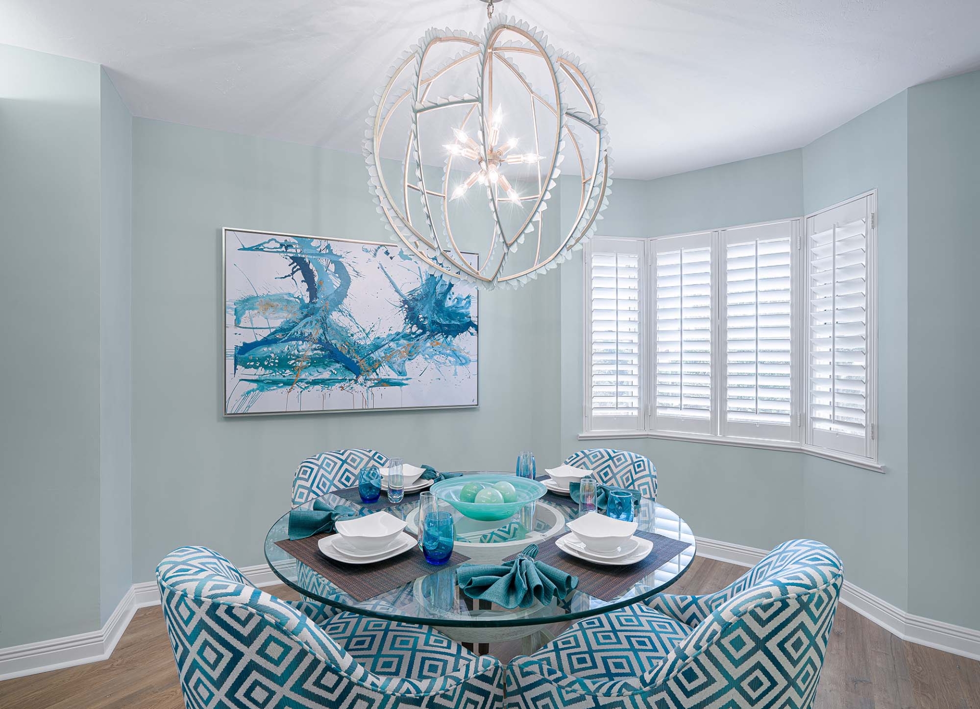 The breakfast nook in the Rosemont Model Home at Shell Point Retirement Community