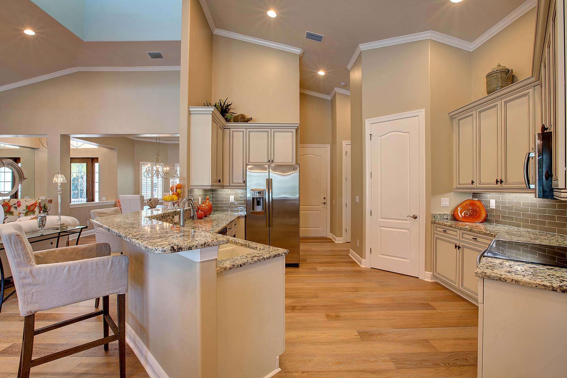 The kitchen in the Useppa Model Home at Shell Point Retirement Community
