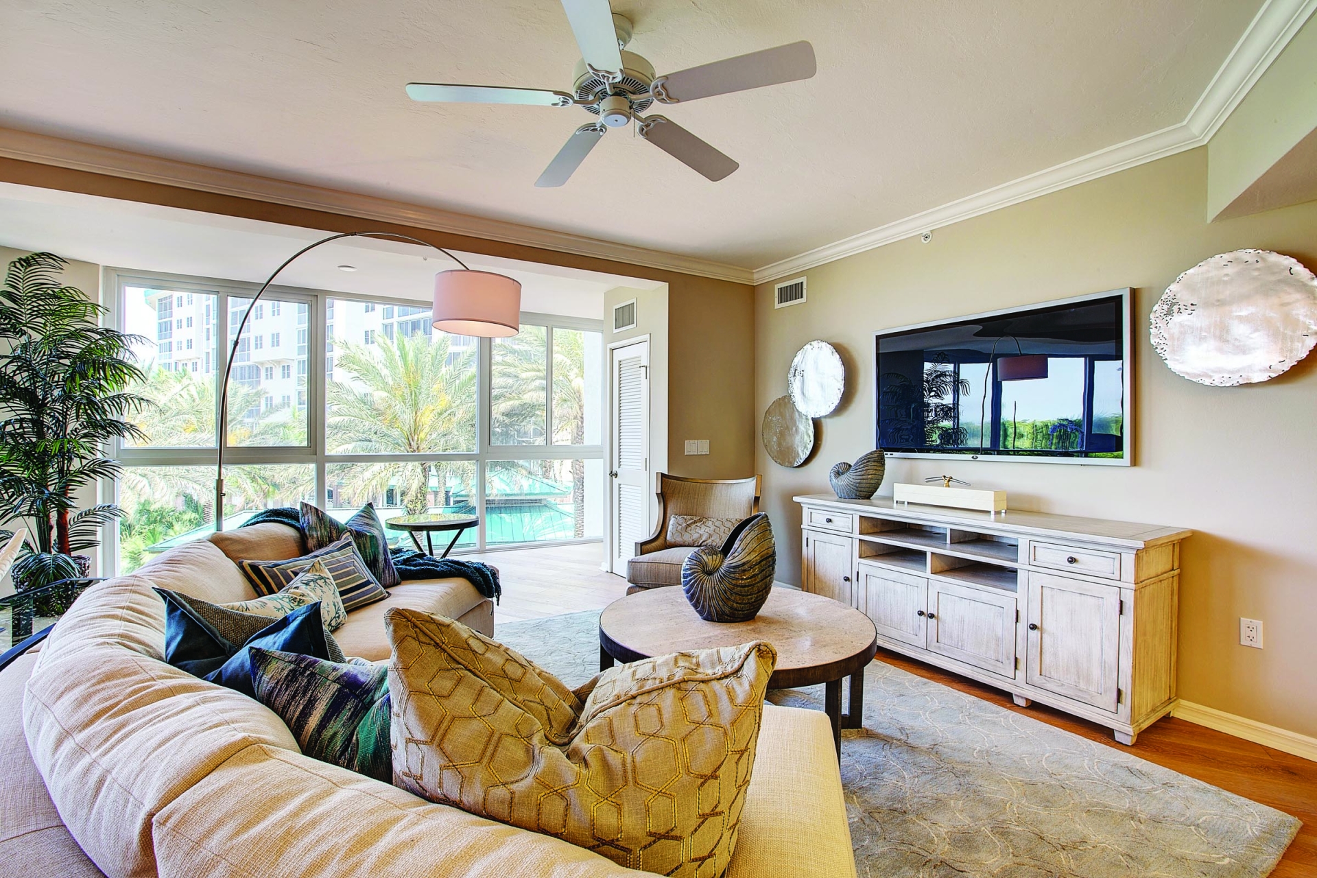 The Living Room at Oakmont Model Home at Shell Point Retirement Community