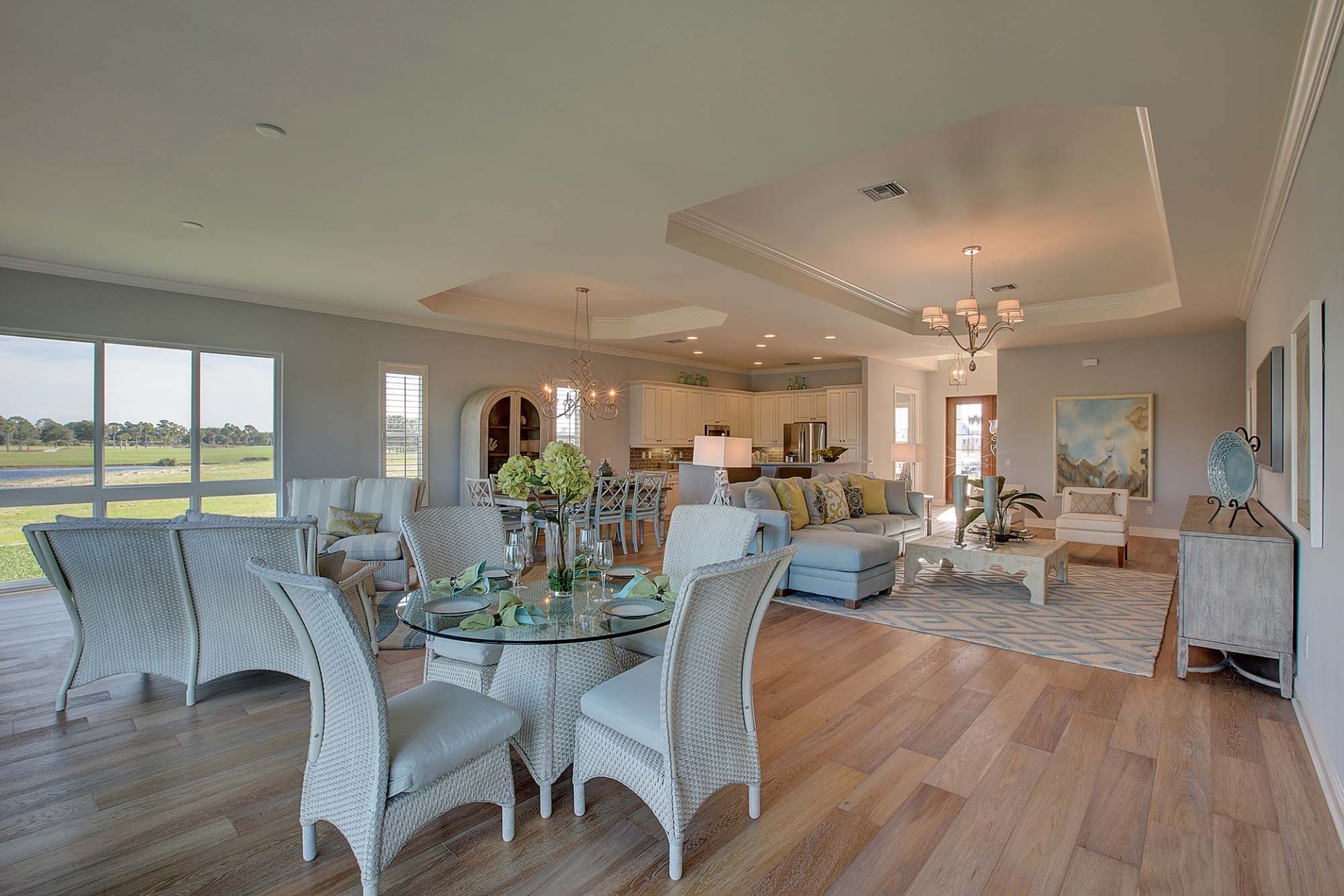 The great room in the Sanibel Model Home at Shell Point Retirement Community