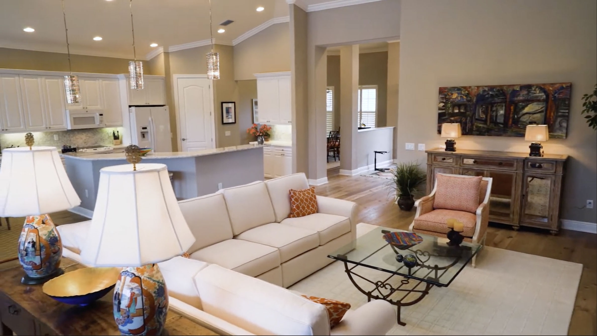 The Living Room in the Boca Grande model home at Shell Point Retirement Community